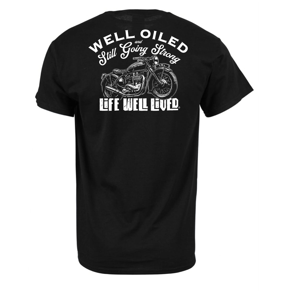 LIFE WELL LIVED Well Oiled Bike T-Shirt - Men's Soft Cotton - Black