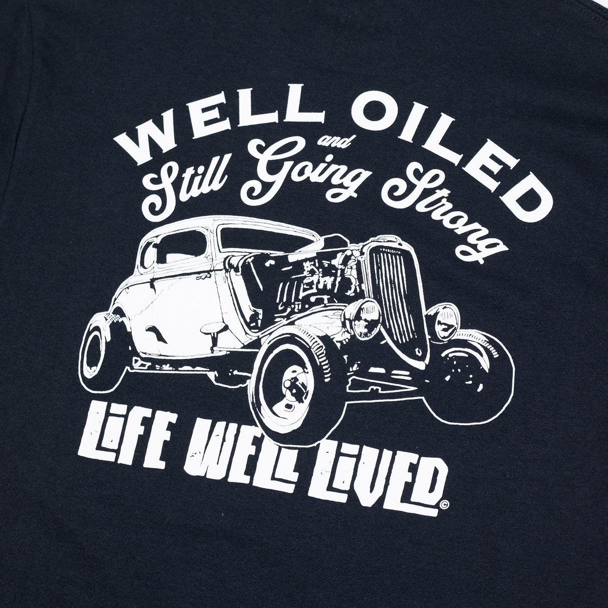 LIFE WELL LIVED Well Oiled Car T-Shirt - Men's Soft Cotton - Black