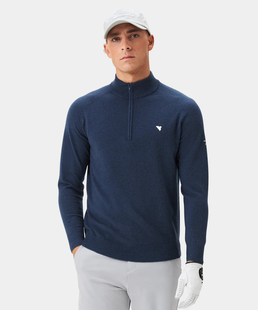 MACADE Bridge Merino Quarter Zip – Men's – Dark Blue
