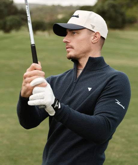 MACADE Bridge Merino Quarter Zip – Men's – Dark Blue