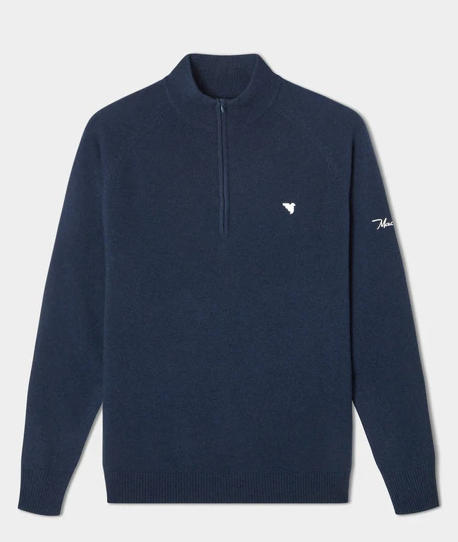MACADE Bridge Merino Quarter Zip – Men's – Dark Blue