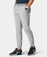 MACADE Men’s Four-Way Stretch Golf Joggers – Tapered Performance Fit – Light Grey