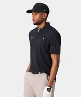 MACADE Men’s Heath Bomber Golf Shirt – Performance Stretch - Black