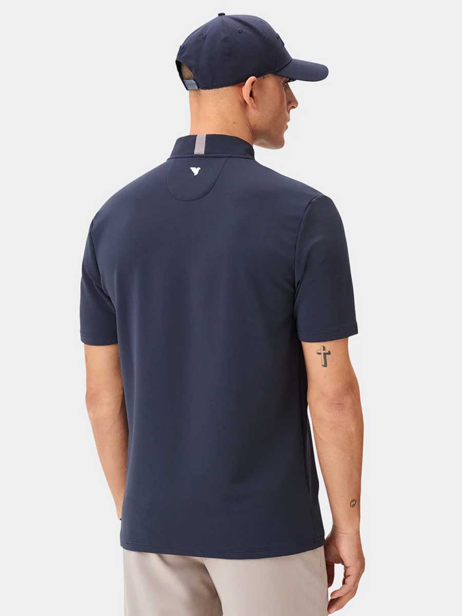 30% OFF - MACADE Men’s Heath Bomber Golf Shirt – Performance Stretch - Dark Blue - Size: SMALL & MEDIUM