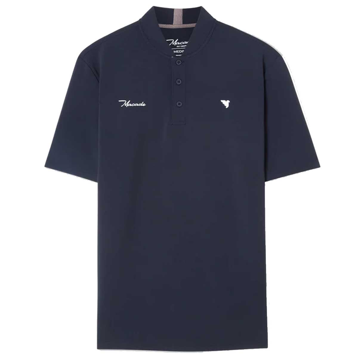 30% OFF - MACADE Men’s Heath Bomber Golf Shirt – Performance Stretch - Dark Blue - Size: SMALL & MEDIUM