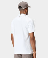 MACADE Men’s Heath Bomber Golf Shirt – Performance Stretch - White - Back