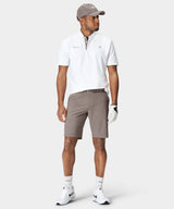 MACADE Men’s Heath Bomber Golf Shirt – Performance Stretch - White