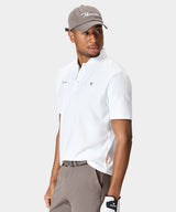 MACADE Men’s Heath Bomber Golf Shirt – Performance Stretch - White