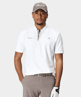 MACADE Men’s Heath Bomber Golf Shirt – Performance Stretch - White