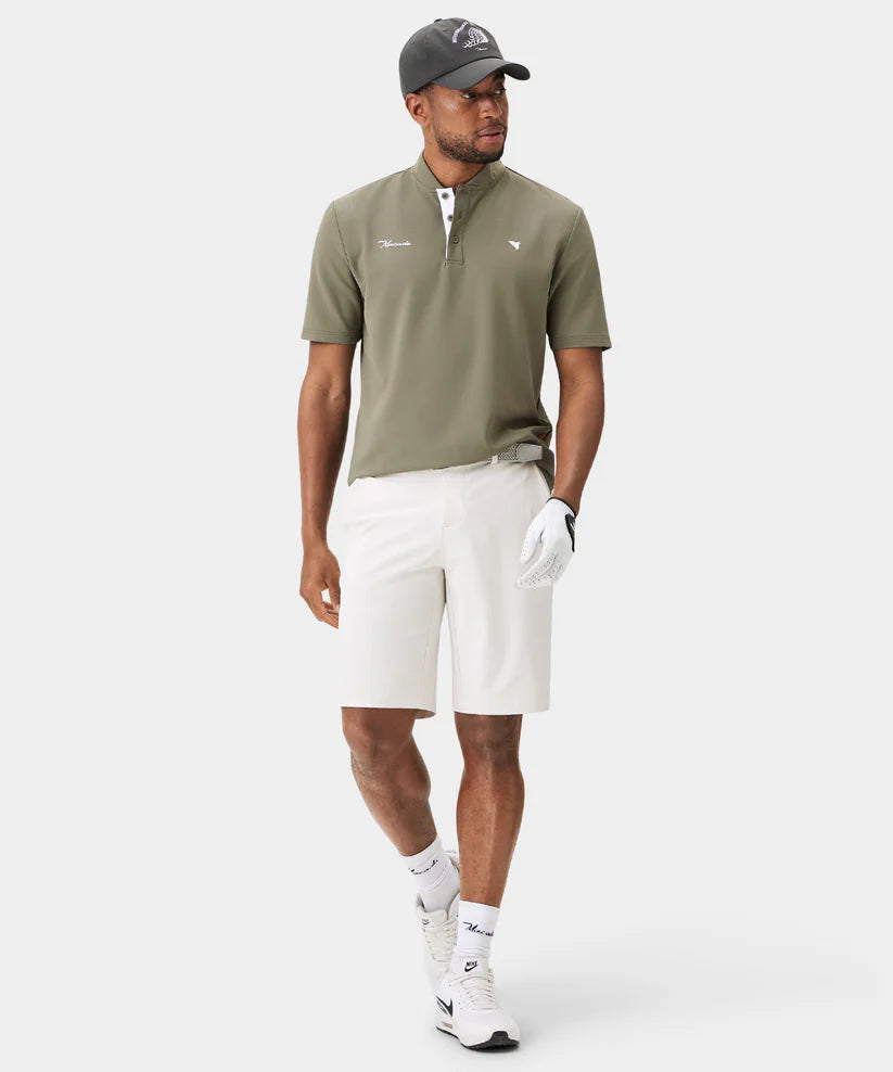 MACADE Men’s Lightweight Golf Shorts – Four-Way Stretch – Bone White
