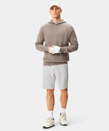 MACADE Men’s Tech Knit Golf Hoodie – Cotton Cashmere Blend – Brown