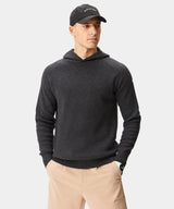 MACADE Men’s Tech Knit Golf Hoodie – Cotton Cashmere Blend - Dark Grey
