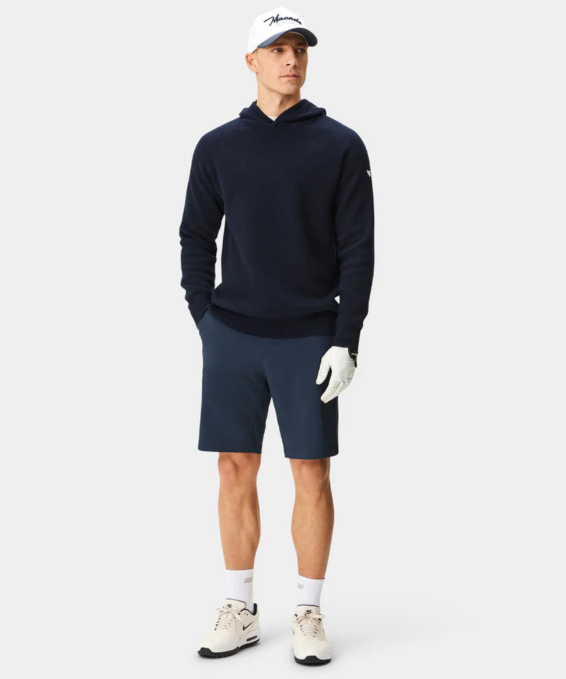MACADE Men’s Tech Knit Golf Hoodie – Cotton Cashmere Blend – Navy