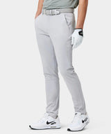 MACADE Men's Lightweight Golf Trousers – Technical Stretch Tapered Fit - Light Grey