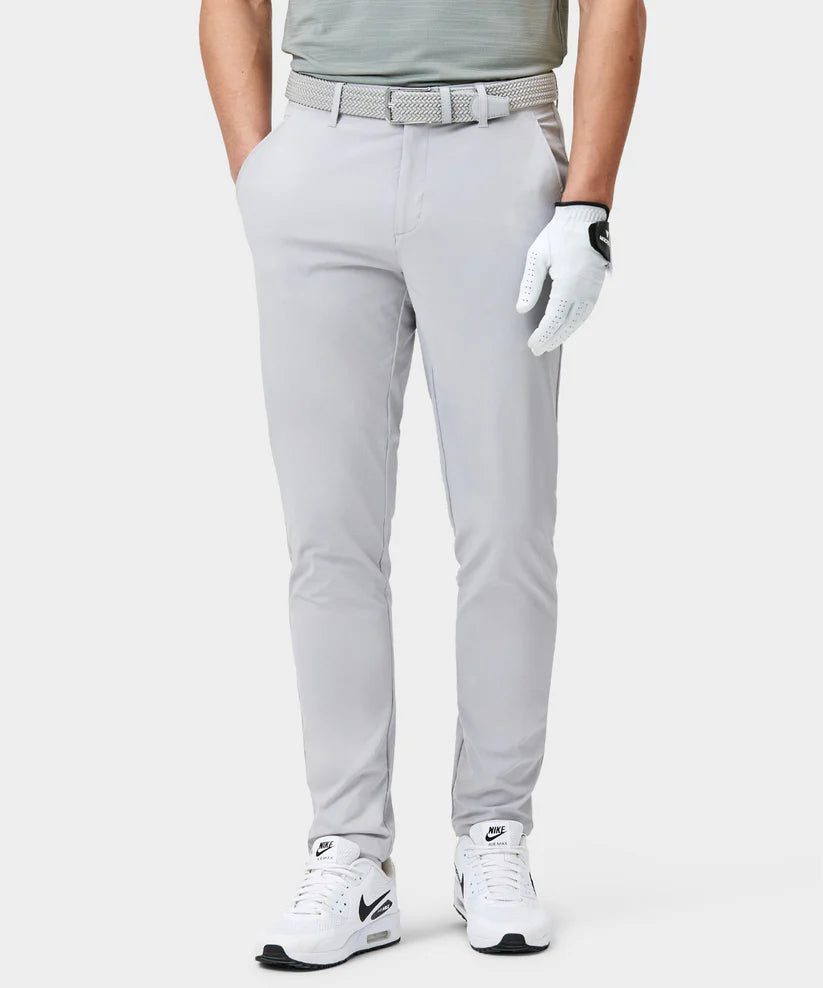MACADE Men's Lightweight Golf Trousers – Technical Stretch Tapered Fit  Light Grey