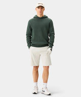 MACADE Men’s Tech Knit Golf Hoodie – Cotton Cashmere Blend – Pine Green