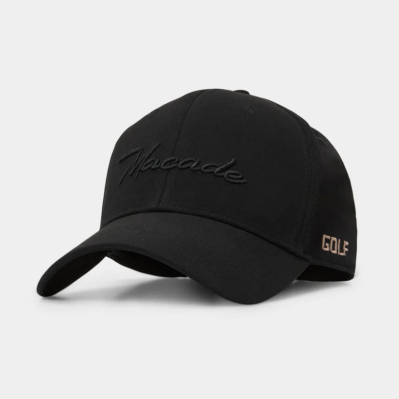 MACADE Range Golf Cap - Adjustable Snapback - Black