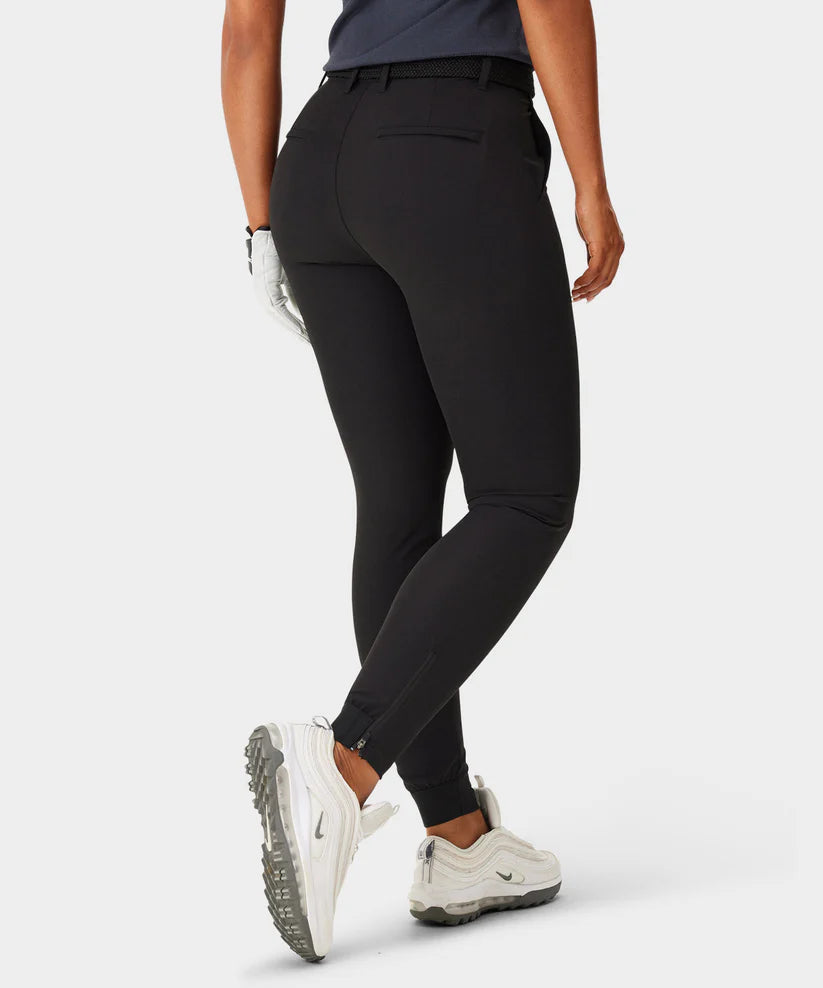 MACADE Women’s Four-Way Stretch Golf Joggers – Tapered Athletic Fit – Black