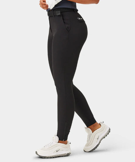 MACADE Women’s Four-Way Stretch Golf Joggers – Tapered Athletic Fit – Black