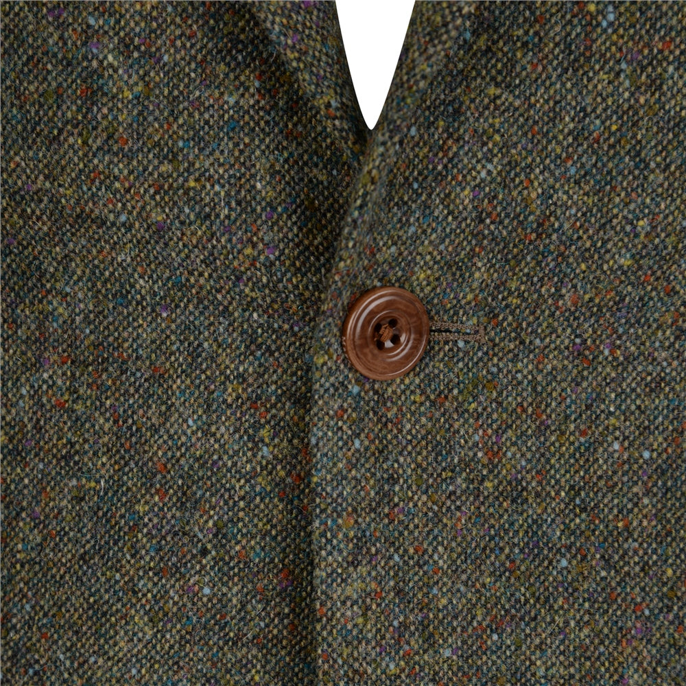 50% OFF - MAGEE Jacket - Mens Handwoven Donegal Tweed - Green Salt & Pepper - Size: 40 REG