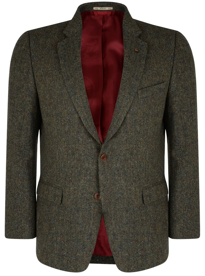 Magee Blazer - Men's Green Handwoven Donegal Tweed - Classic Fit