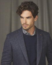 Load image into Gallery viewer, 40% OFF - MAGEE Donegal Tweed Blazer - Mens Easky Patch Pocket - Blue &amp; Grey Herringbone - Size: 44 REG
