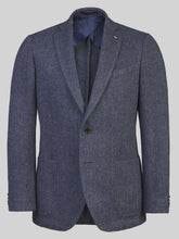 Load image into Gallery viewer, 50% OFF - MAGEE Donegal Tweed Jacket - Easky Patch Pocket - Blue &amp; Grey Herringbone - Size: 38 REG
