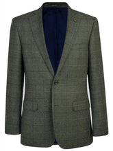 Load image into Gallery viewer, MAGEE Donegal Tweed Jacket - Mens Clady - Forest Green With Subtle Overcheck
