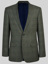 Load image into Gallery viewer, MAGEE Donegal Tweed Jacket - Mens Clady - Forest Green With Subtle Overcheck

