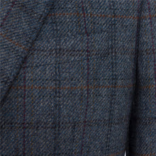 Load image into Gallery viewer, MAGEE Tweed Jacket - Mens Clady - Blue Twill With Rust, Navy &amp; Plum Check
