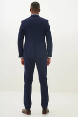 40% OFF - MARC DARCY Bromley Blazer - Mens Slim Fit - Navy Check - Size: UK 38 & 40 Regular