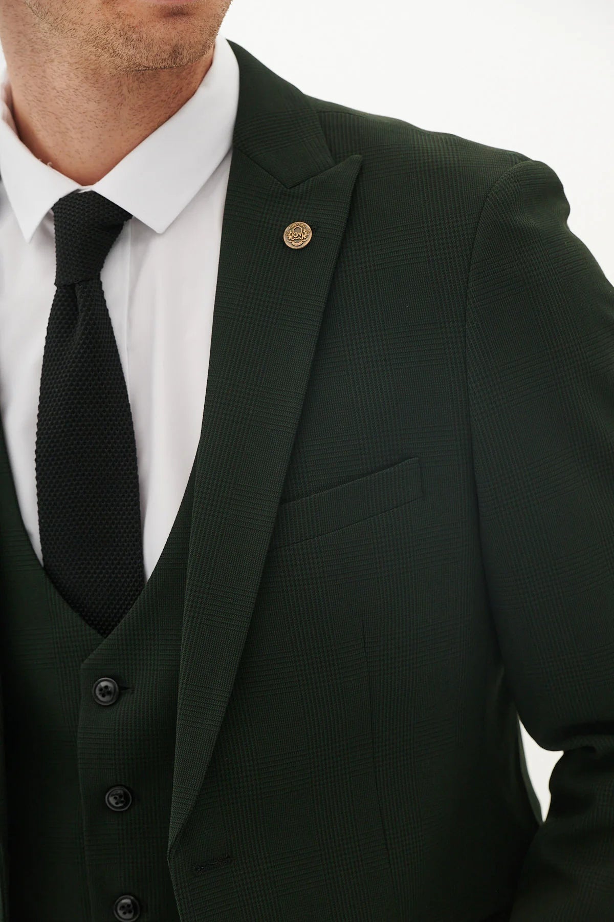 40% OFF - MARC DARCY Bromley Blazer - Mens Slim Fit - Olive Green Check - Sizes: 38 & 40 Regular