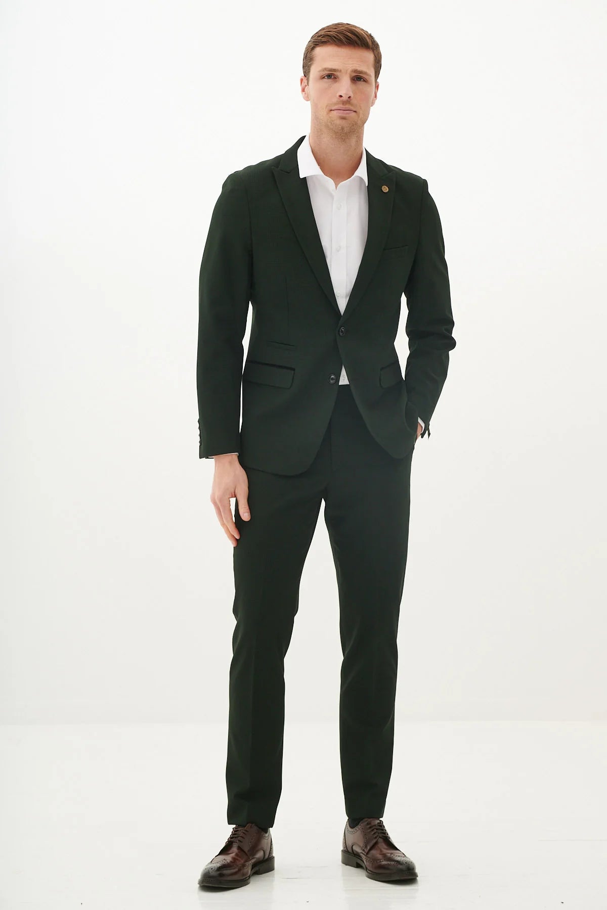 40% OFF - MARC DARCY Bromley Blazer - Mens Slim Fit - Olive Green Check - Sizes: 38 & 40 Regular