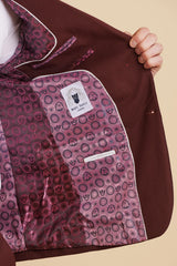 40% OFF - MARC DARCY Max Blazer - Mens Slim Fit - Wine - Size: 46