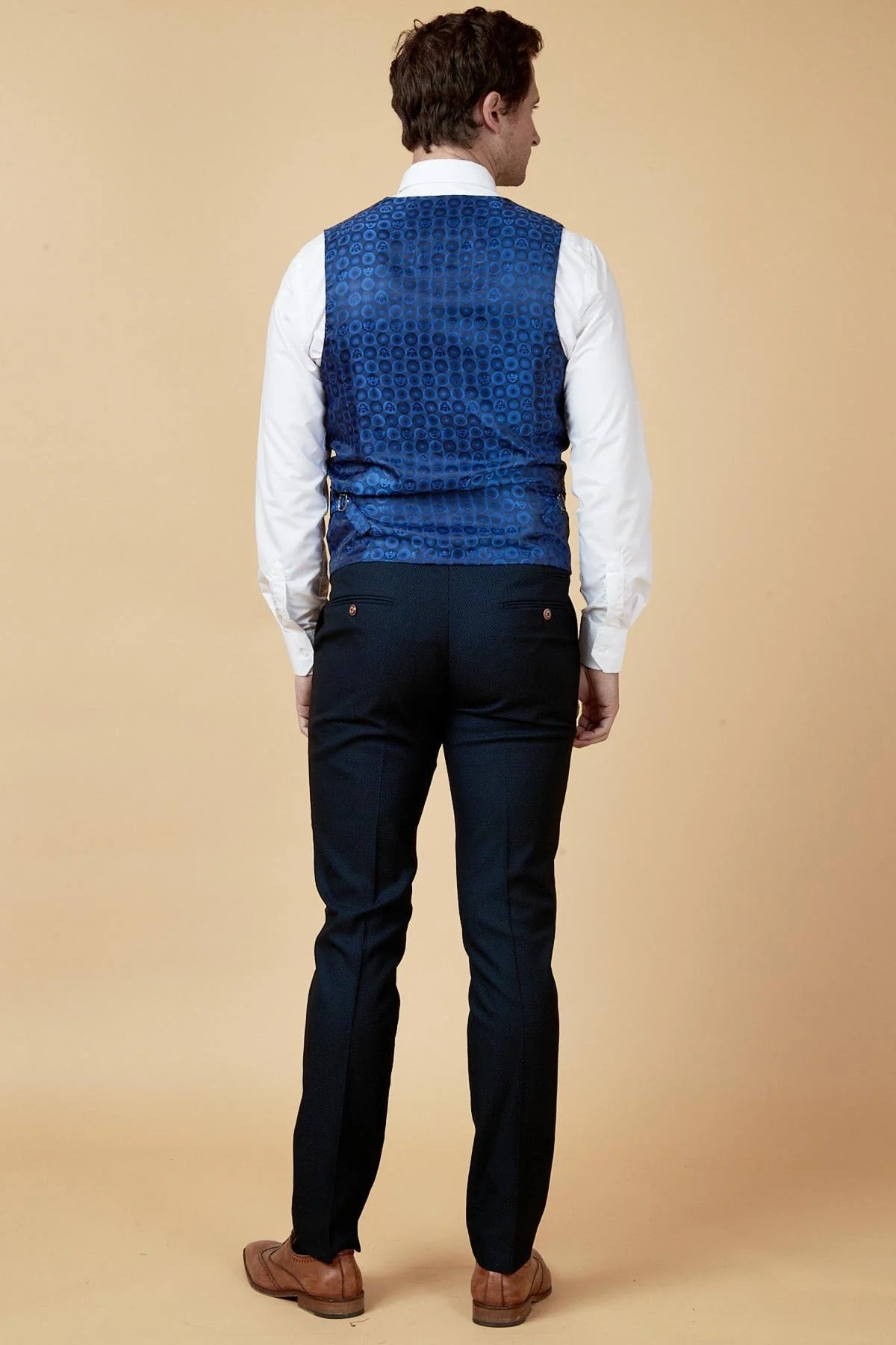 40% OFF - MARC DARCY Max Single Breasted Waistcoat - Navy - Size: UK 46