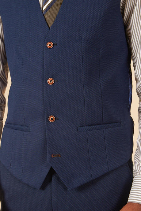 40% OFF - MARC DARCY Max Single Breasted Waistcoat - Royal Blue - Sizes: 40 & 48