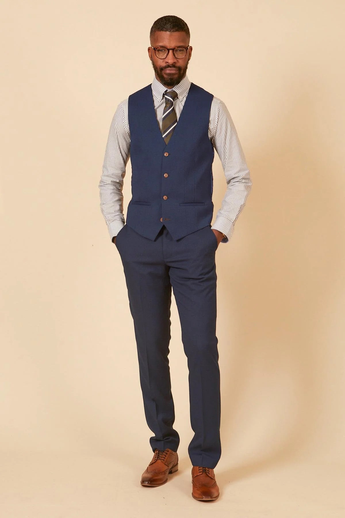 40% OFF - MARC DARCY Max Single Breasted Waistcoat - Royal Blue - Sizes: 40 & 48