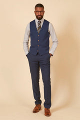 40% OFF - MARC DARCY Max Single Breasted Waistcoat - Royal Blue - Sizes: 40 & 48
