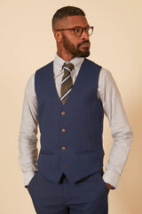 40% OFF - MARC DARCY Max Single Breasted Waistcoat - Royal Blue - Sizes: 40 & 48