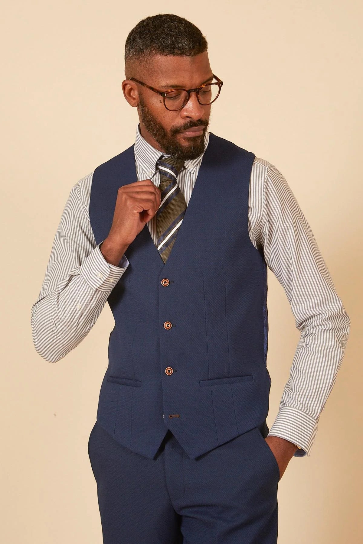 40% OFF - MARC DARCY Max Single Breasted Waistcoat - Royal Blue - Sizes: 40 & 48