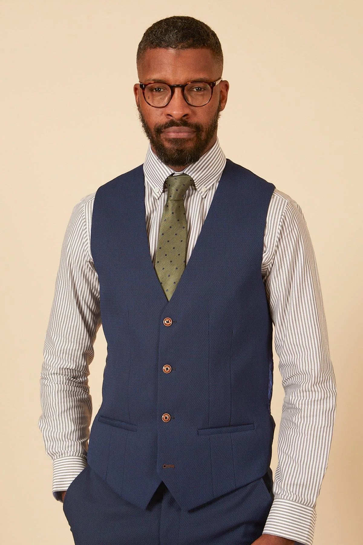 40% OFF - MARC DARCY Max Single Breasted Waistcoat - Royal Blue - Sizes: 40 & 48
