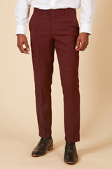 40% OFF - MARC DARCY Max Tailored Trousers - Wine - Size: UK 32 & 40 Regular