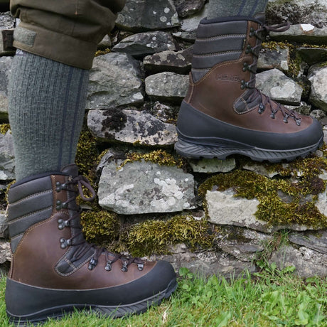 Meindl Stavanger MFS boots worn outdoors on a countryside walk