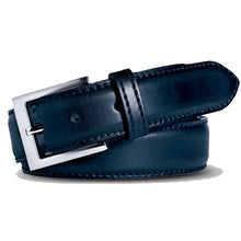 Load image into Gallery viewer, MEYER Belt - Stretch Leather - Navy
