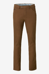 MEYER Chicago Canvas Look Chinos - 5627 Micro Structure Organic Cotton - Caramel
