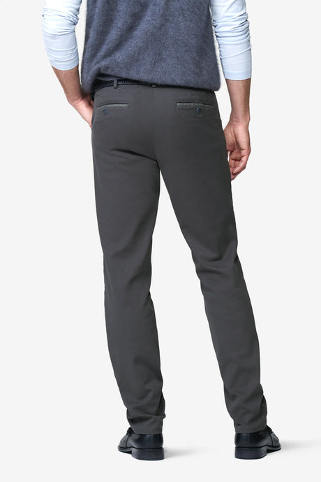 MEYER Chicago Canvas Look Chinos - 5627 Micro Structure Organic Cotton - Charcoal