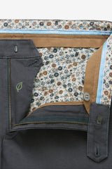 MEYER Chicago Canvas Look Chinos - 5627 Micro Structure Organic Cotton - Charcoal