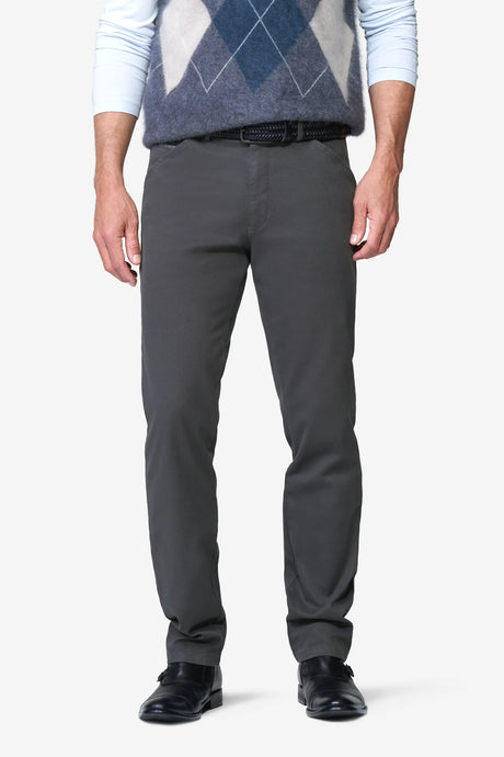 MEYER Chicago Canvas Look Chinos - 5627 Micro Structure Organic Cotton - Charcoal