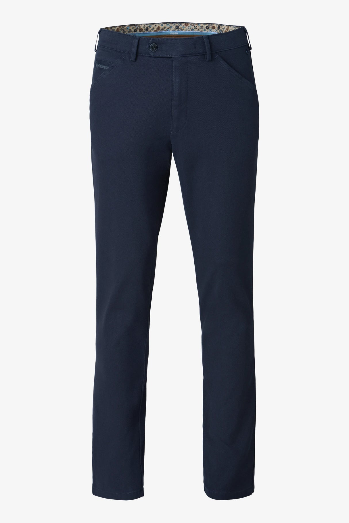 MEYER Chicago Canvas Look Chinos - 5627 Micro Structure Organic Cotton - Navy