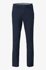 MEYER Chicago Canvas Look Chinos - 5627 Micro Structure Organic Cotton - Navy